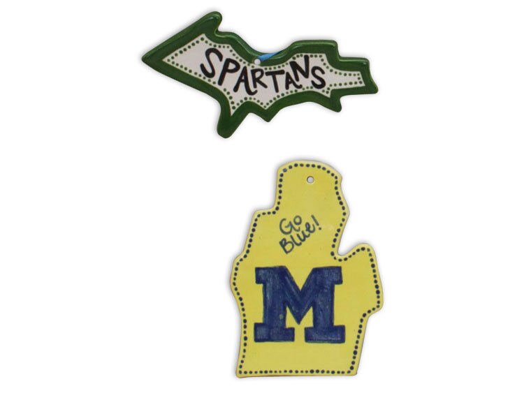 Bisque Upper Michigan State Ornament (Case of 6)