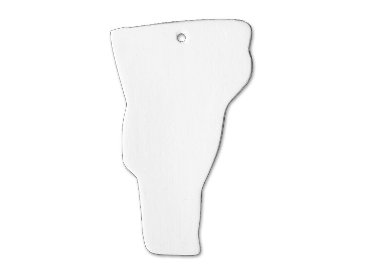 Bisque Vermont State Ornament (Case of 6)