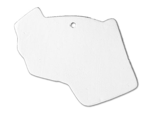 Bisque Wisconsin State Ornament (Case of 6)