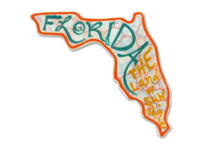Bisque Florida State Ornament (Case of 6)