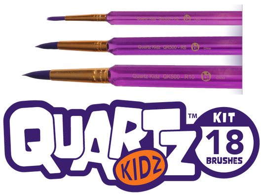 Quartz Kidz Brush Set - 18 Piece Set (Case of 18)