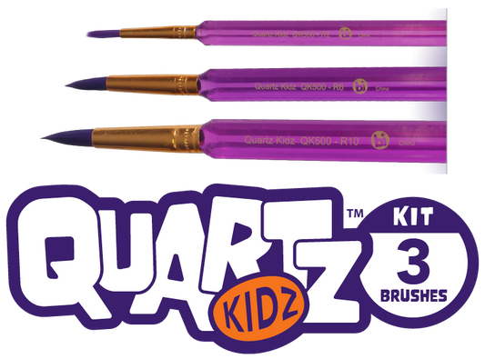 Quartz Kidz Brush Set - 3 Piece Set (Case of 3)