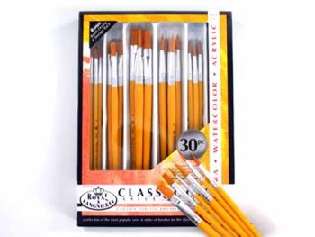 Gold Taklon Brushes (Case of 1)