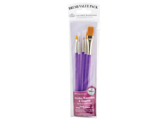 Gold Taklon Acrylic Handle Variety (Case of 5)