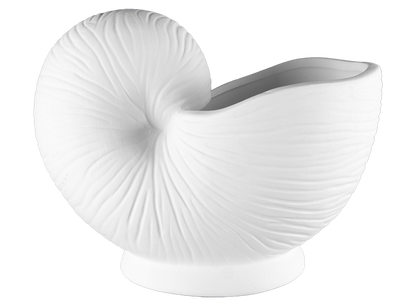 Bisque Stoneware Nautilus Shell Planter (Case of 1)