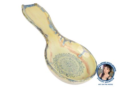 Bisque Stoneware Handled Spoon Rest (Case of 6)
