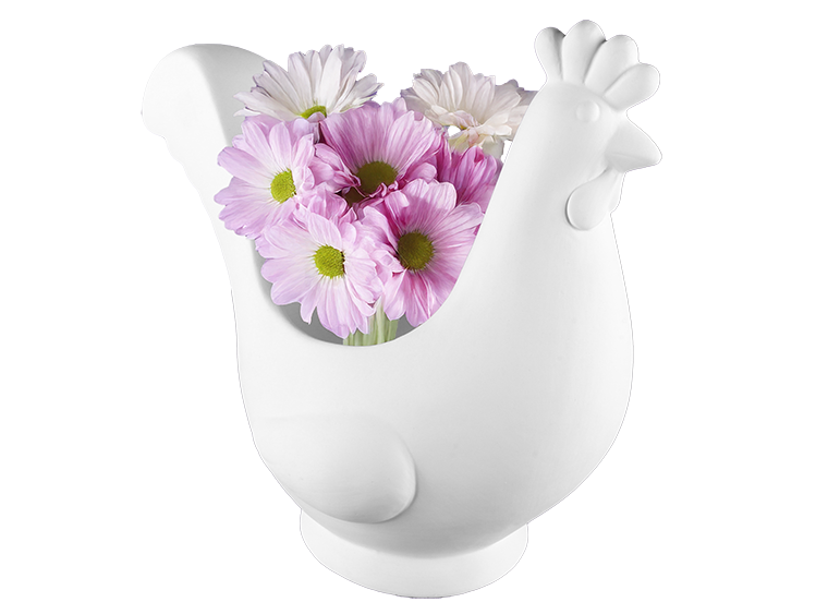 Bisque Stoneware Cock-A-Doodle Planter (Case of 1)