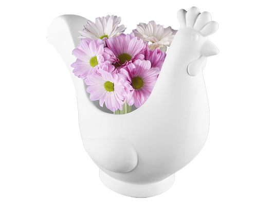 Bisque Stoneware Cock-A-Doodle Planter (Case of 1)