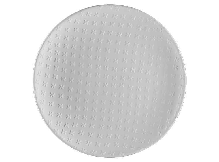 Bisque Stoneware Cross Stitch Dinner Plate (Case of 4)