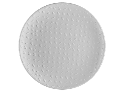Bisque Stoneware Cross Stitch Dinner Plate (Case of 4)