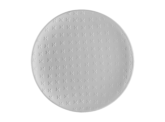 Bisque Stoneware Cross Stitch Salad Plate (Case of 4)