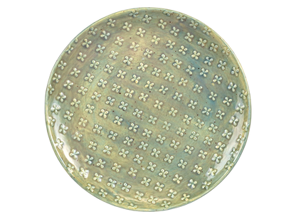 Bisque Stoneware Cross Stitch Salad Plate (Case of 4)