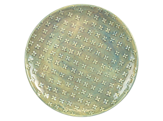 Bisque Stoneware Cross Stitch Salad Plate (Case of 4)