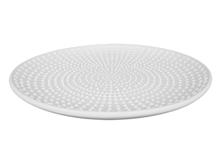 Bisque Stoneware Pointillistic Dinner Plate (Case of 4)
