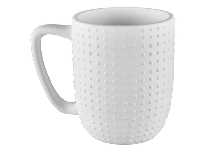 Bisque Stoneware Pointillistic Mug (Case of 4)