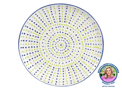 Bisque Stoneware Pointillistic Salad Plate (Case of 4)