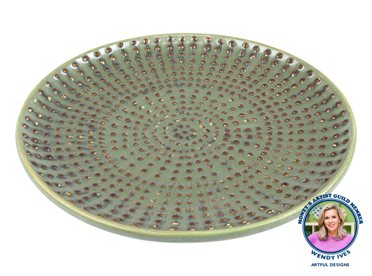 Bisque Stoneware Pointillistic Salad Plate (Case of 4)