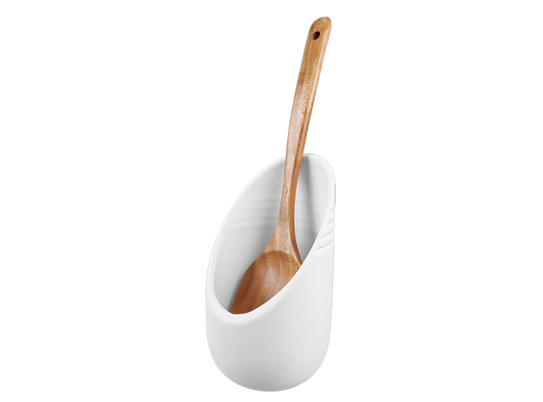 Bisque Stoneware Standing Spoon Rest (Case of 4)