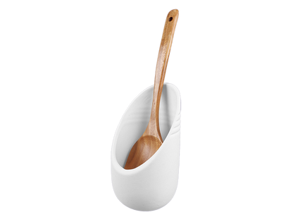 Bisque Stoneware Standing Spoon Rest (Case of 4)