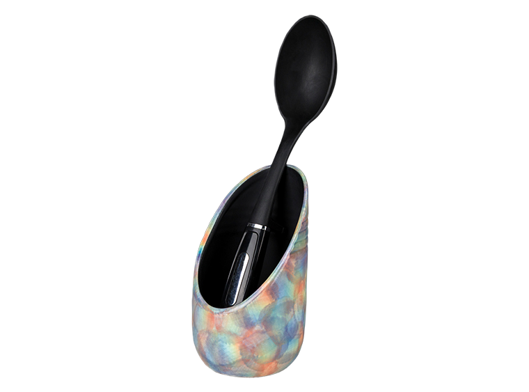 Bisque Stoneware Standing Spoon Rest (Case of 4)