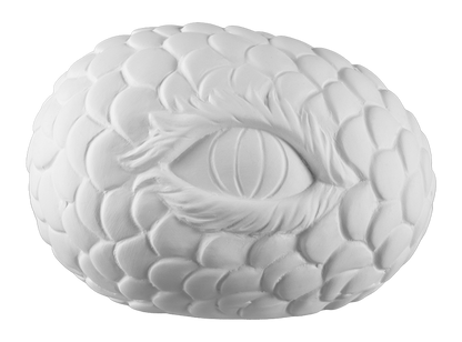 Bisque Stoneware Feathertail Egg (Case of 6)