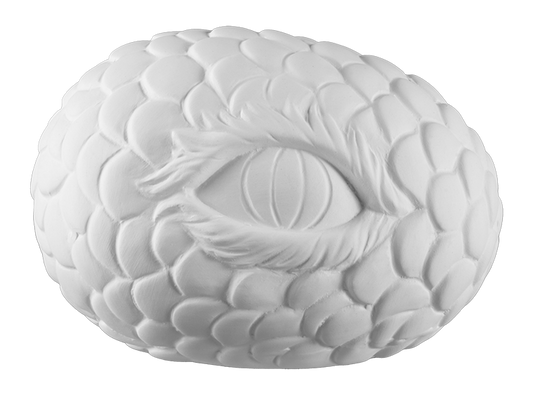 Bisque Stoneware Feathertail Egg (Case of 6)