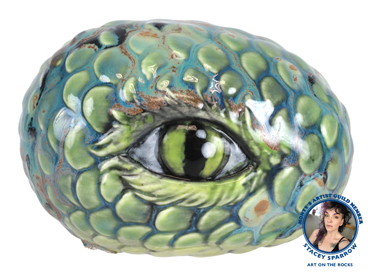 Bisque Stoneware Feathertail Egg (Case of 6)