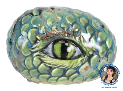 Bisque Stoneware Feathertail Egg (Case of 6)