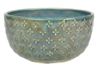 Bisque Stoneware Cross Stitch Bowl (Case of 4)