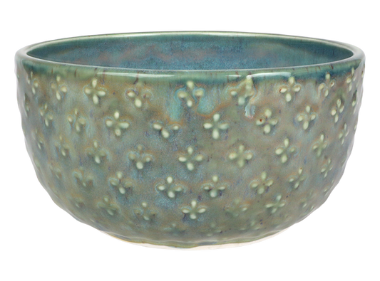 Bisque Stoneware Cross Stitch Bowl (Case of 4)