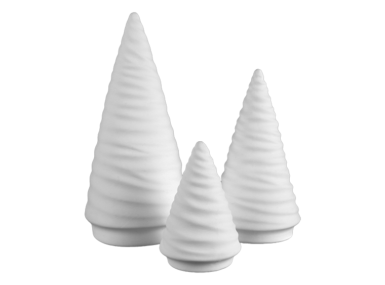 Bisque Stoneware Large Spiraled Tree (Case of 4)