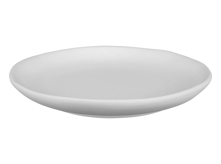 Bisque Stoneware Organic Appetizer Plate (Case of 6)