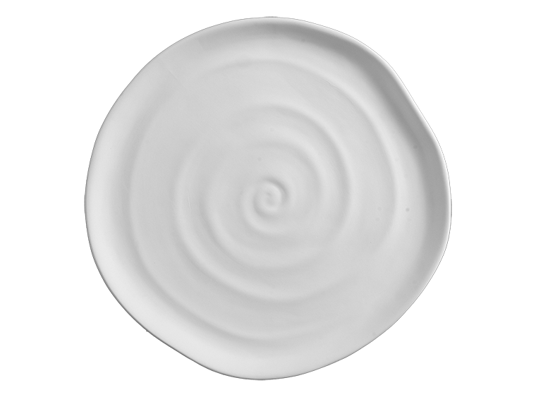 Bisque Stoneware Spiraled Dinner Plate (Case of 4)