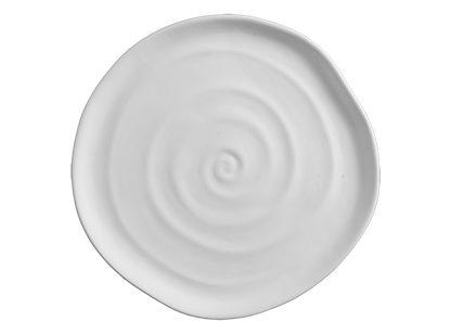 Bisque Stoneware Spiraled Dinner Plate (Case of 4)