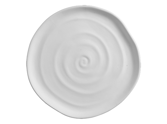 Bisque Stoneware Spiraled Dinner Plate (Case of 4)