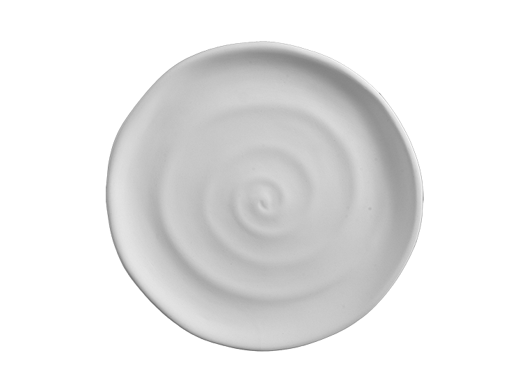 Bisque Stoneware Spiraled Appetizer Plate (Case of 6)