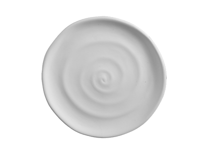 Bisque Stoneware Spiraled Appetizer Plate (Case of 6)