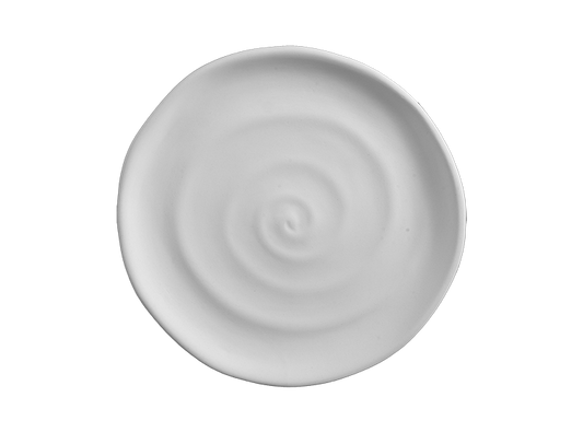 Bisque Stoneware Spiraled Appetizer Plate (Case of 6)