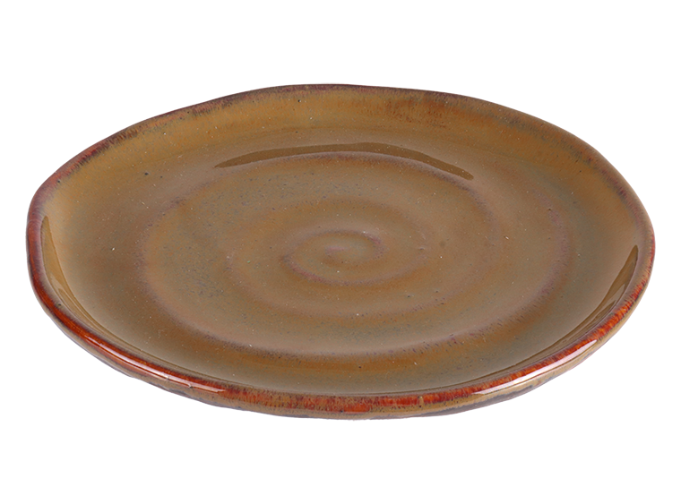 Bisque Stoneware Spiraled Appetizer Plate (Case of 6)