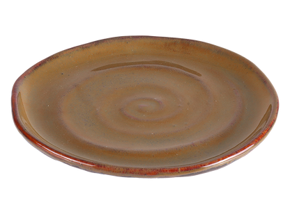 Bisque Stoneware Spiraled Appetizer Plate (Case of 6)