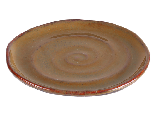 Bisque Stoneware Spiraled Appetizer Plate (Case of 6)
