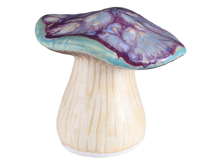 Bisque Stoneware Russula Mushroom (Case of 4)