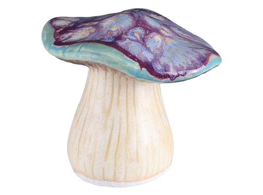 Bisque Stoneware Russula Mushroom (Case of 4)