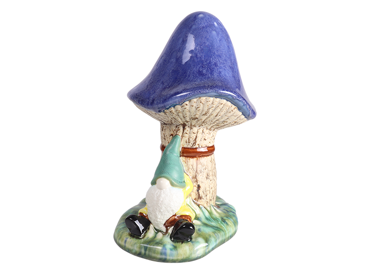 Bisque Stoneware Napping Gnome Figurine (Case of 2)