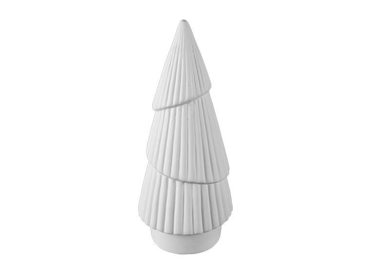 Bisque Stoneware Medium Fluted Tree (Case of 4)