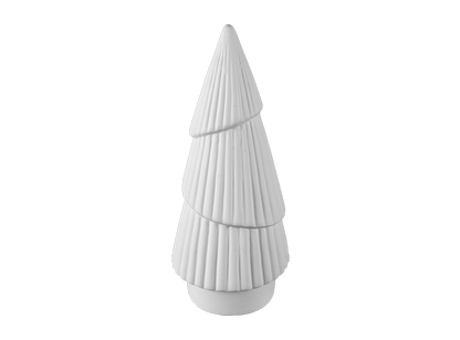 Bisque Stoneware Medium Fluted Tree (Case of 4)