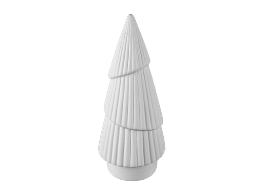 Bisque Stoneware Medium Fluted Tree (Case of 4)