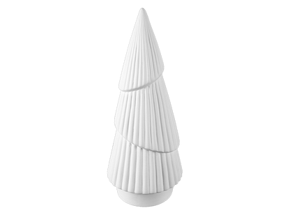 Bisque Stoneware Large Fluted Tree (Case of 2)