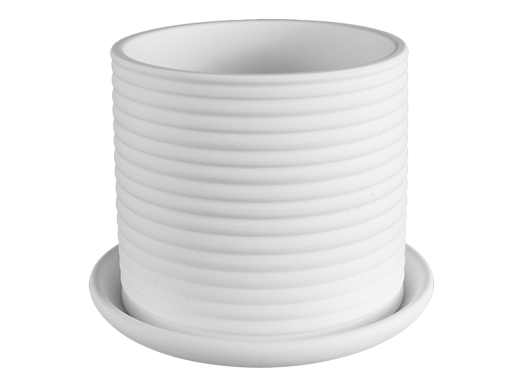 Bisque Stoneware Savvy Planter Lg (Case of 1)