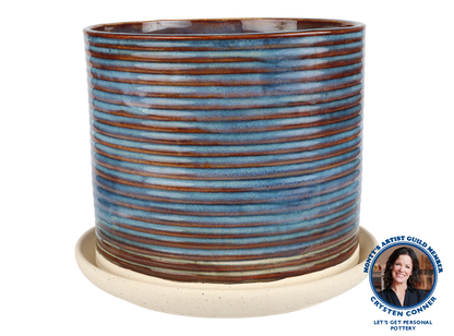 Bisque Stoneware Savvy Planter Lg (Case of 1)